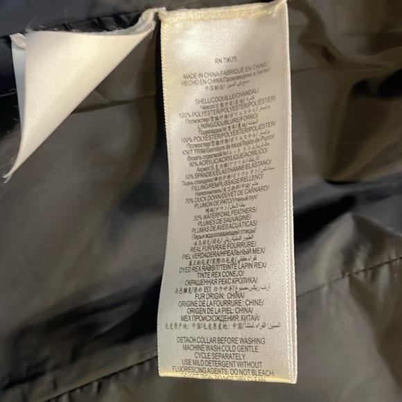 BCBGMaxazria Beautiful Black Puffer Knee Length Coat Removable Fur -XS- #0044 - Picture 13 of 16